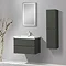 Moselle 800mm Gloss Grey Wall Hung 2 Drawer Vanity Unit Inc. Top Drawer Light  Feature Large Image