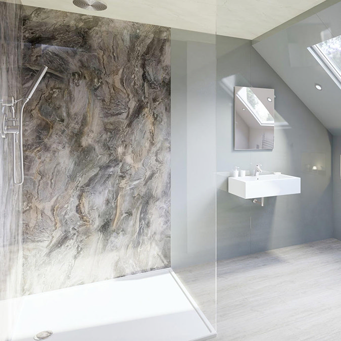 Multipanel Classic Cappuccino Stone Bathroom Wall Panel Profile Large Image