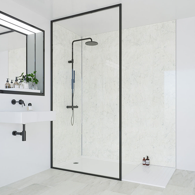 Multipanel Classic Grey Marble Bathroom Wall Panel  Standard Large Image