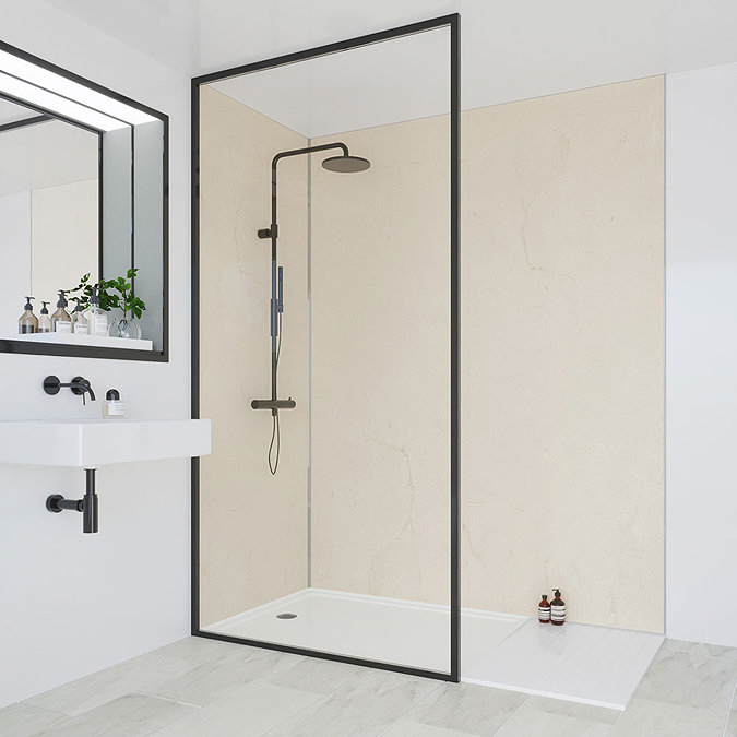 Multipanel Classic Marfil Cream Bathroom Wall Panel  Feature Large Image