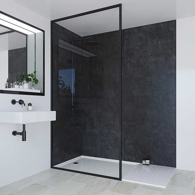 Multipanel Classic Riven Slate Bathroom Wall Panel  Feature Large Image