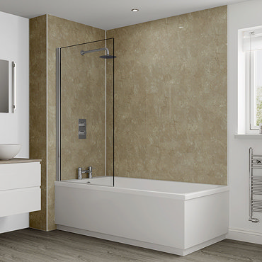 Multipanel Classic Travertine Bathroom Wall Panel  Profile Large Image