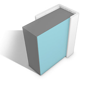 Multipanel End Cap Profile (Type C) - White Large Image