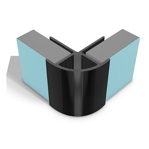 Multipanel External Corner Profile (Type B) - Black Large Image