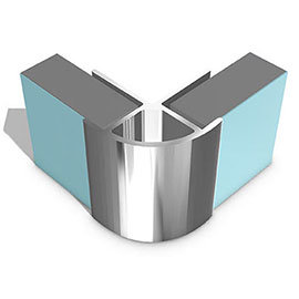 Multipanel External Corner Profile (Type B) - Polished Silver Medium Image