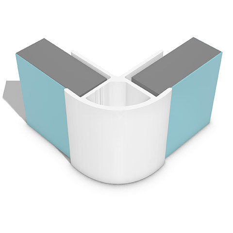 Multipanel External Corner Profile (Type B) - White Large Image