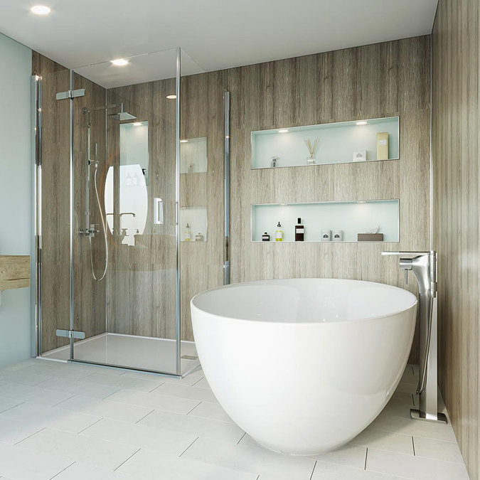 Multipanel Heritage Delano Oak Bathroom Wall Panel Profile Large Image