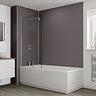 Multipanel Heritage Graphite Twill Plex Bathroom Wall Panel Large Image