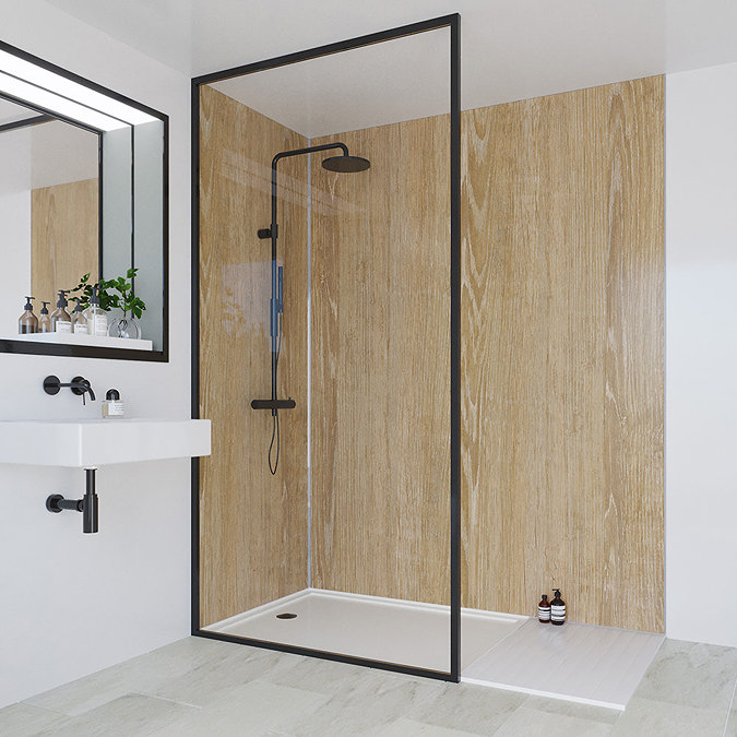 Multipanel Heritage Rural Oak Bathroom Wall Panel Feature Large Image