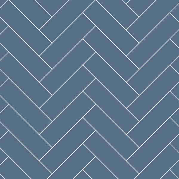 Multipanel Herringbone Tile Effect Bathroom Wall Panel Misty Blue
