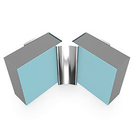 Multipanel Internal Corner Profile (Type A) - Polished Silver Medium Image