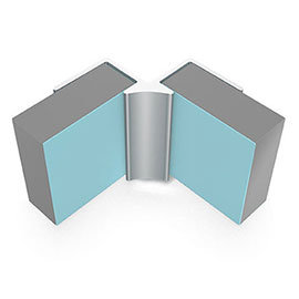 Multipanel Internal Corner Profile (Type A) - Satin Silver Medium Image