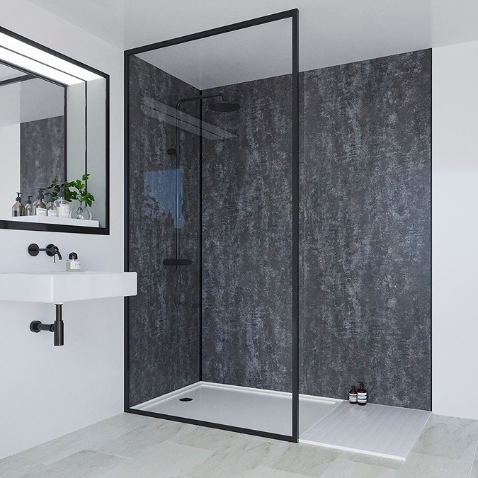 Multipanel Linda Barker Graphite Elements Bathroom Wall Panel  Standard Large Image