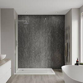 Multipanel Linda Barker Graphite Elements Bathroom Wall Panel Medium Image