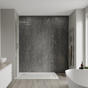 Multipanel Linda Barker Graphite Elements Bathroom Wall Panel  Profile Large Image