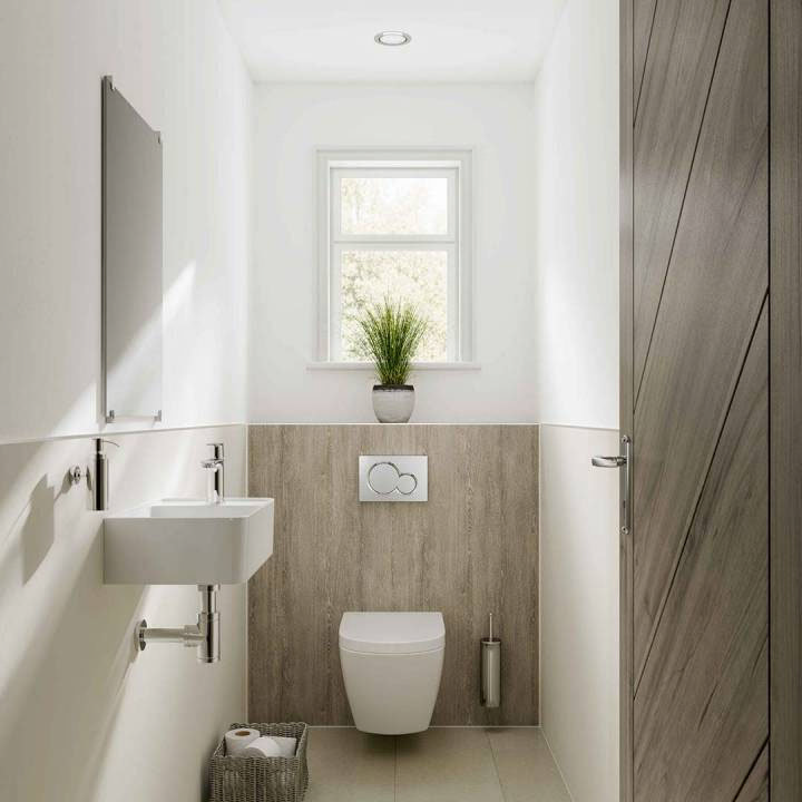 Multipanel Neutrals Collection Creamy White Bathroom Wall Panel Profile Large Image