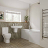 Multipanel Neutrals Collection Creamy White Bathroom Wall Panel  Feature Large Image