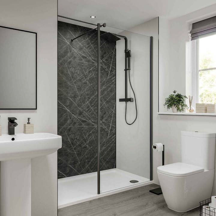 Multipanel Neutrals Collection Dove Grey Bathroom Wall Panel Feature Large Image