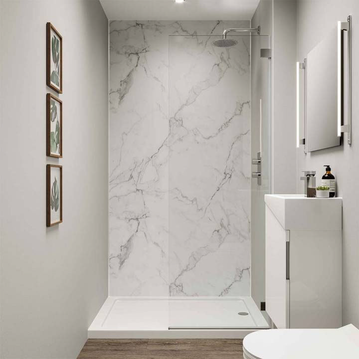 Multipanel Neutrals Collection Dove Grey Bathroom Wall Panel Standard Large Image