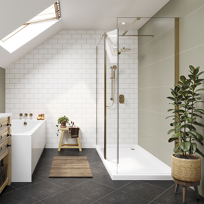 Multipanel Tile Effect Bathroom Wall Panel - Sage Green