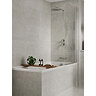 Multipanel Tile Effect White Mineral H2400 x W598mm Bathroom Wall Panel - Hydrolock Tongue and Groove Feature Large Image