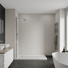 Multipanel White Grey Bathroom Wall Panel
