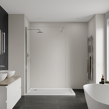 Multipanel White Grey Bathroom Wall Panel