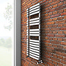 Murano 490 x 1200mm Curved Heated Towel Rail (incl. Valves + Electric Heating Kit)  Standard Large I