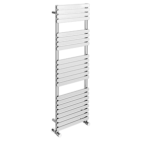 Murano Flat 1500 x 500mm Chrome Modern Heated Towel Rail - 22 Sections