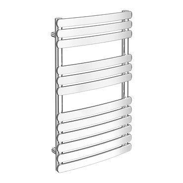 Murano Curved H800mm x W490mm Heated Towel Rail - Chrome  Profile Large Image