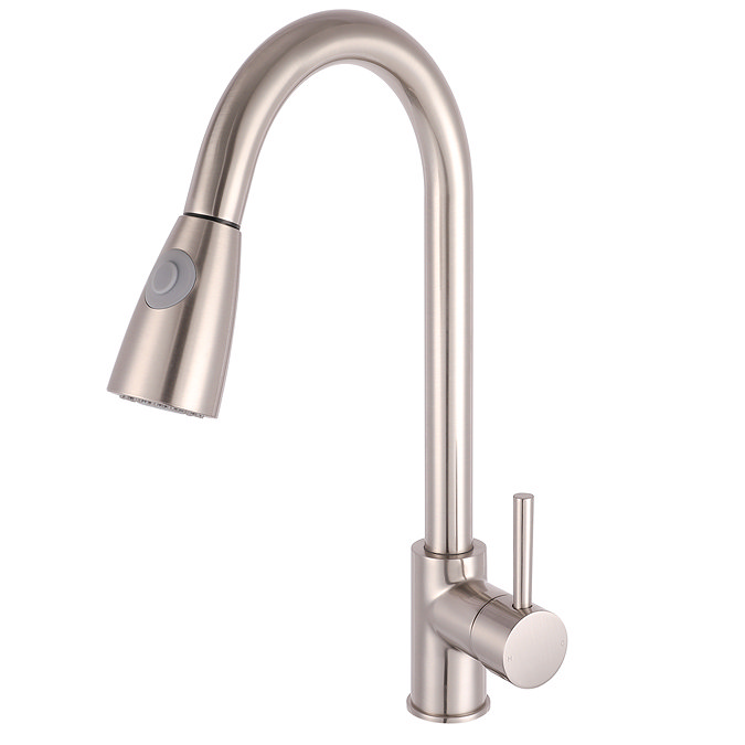 Murcia Brushed Steel Kitchen Tap Large Image