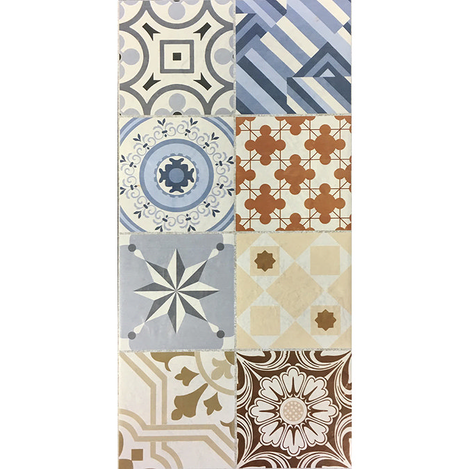 Murcia Encaustic Effect Wall and Floor Tiles - 257 x 515mm  Newest Large Image