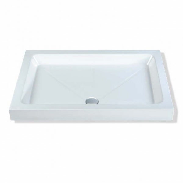 MX 1100 x 760mm Classic Flat Top Rectangular Shower Tray - SPI Large Image
