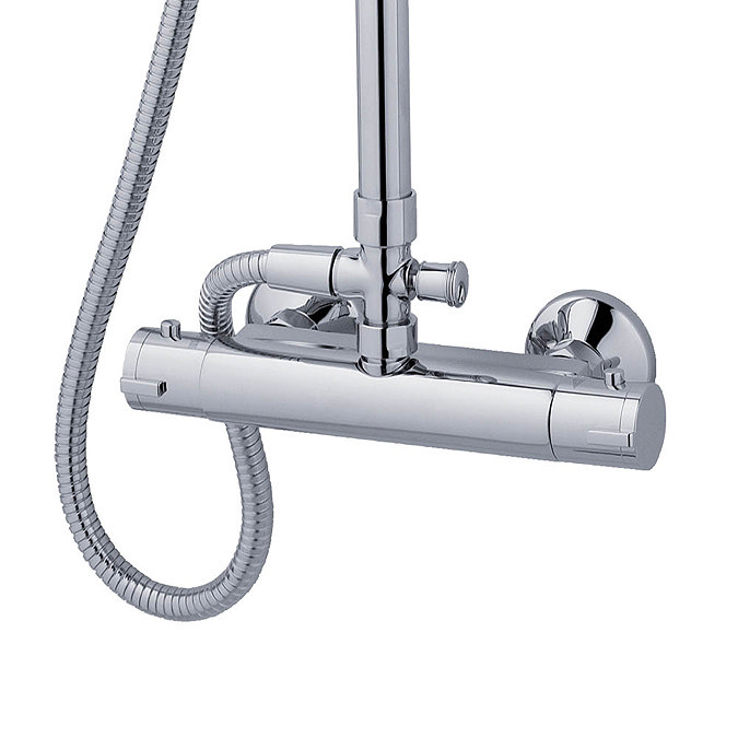 MX Atmos Azure Thermostatic Bar Mixer Valve with Overhead - HMN  Standard Large Image