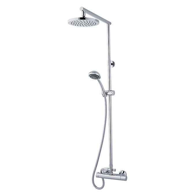 MX Atmos Azure Thermostatic Bar Mixer Valve with Overhead - HMN Large Image