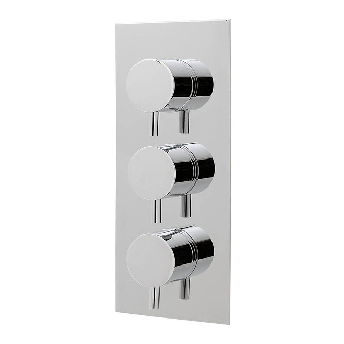 MX Atmos Round 2 Way Thermostatic Concentric Mixer Valve with Riser Rail & Overhead - HL4 Profile L