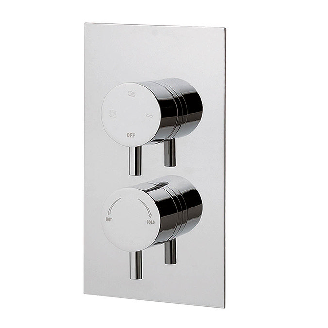 MX Atmos Select Round 3 Way Thermostatic Concentric Mixer Valve with Riser Rail & Overhead - HLI St