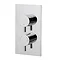 MX Atmos Select Round 3 Way Thermostatic Concentric Mixer Valve with Riser Rail & Overhead - HLI St