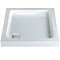 MX Classic Flat Top Square Stone Resin Shower Tray Large Image
