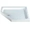 MX Classic Flat Top LH Polyester Gel Coated Offset Pentangle Shower Tray Large Image