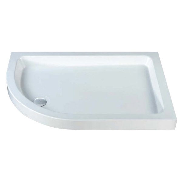 MX - Classic Flat Top Offset Quadrant Shower Tray w free waste - Left hand Large Image