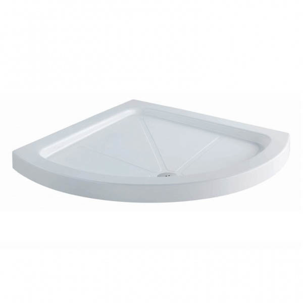MX Classic Flat Top Polyester Gel Coated Bow Quad Shower Tray - 900 x 900mm - XKA Large Image