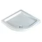 MX - Classic Flat Top Quadrant Stone Resin Shower Tray with free waste Large Image
