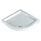 MX Classic Flat Top Acrylic Capped ABS Quadrant Stone Resin Shower Tray - 800 x 800mm - TAI Large Im