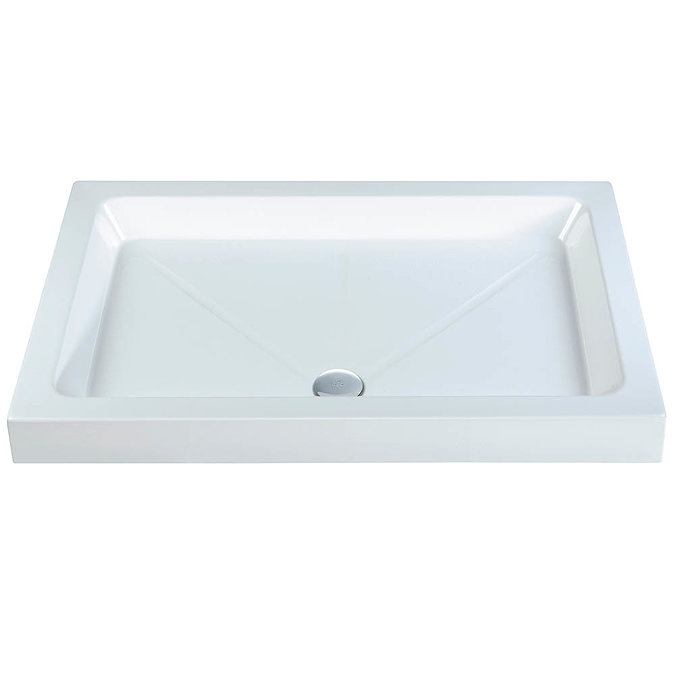 MX Classic Flat Top Rectangular Stone Resin Shower Tray Large Image