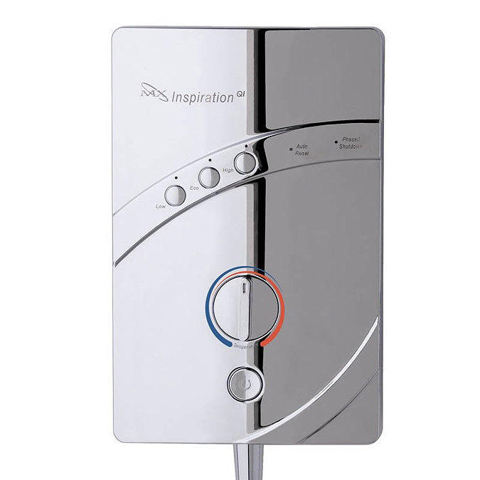 MX Inspiration Chrome QI 8.5kW Electric Shower - GCP In Bathroom Large Image