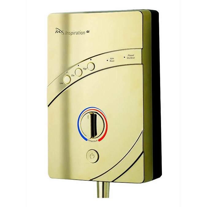 MX Inspiration Gold QI 10.5kW Electric Shower - GD6  In Bathroom Large Image