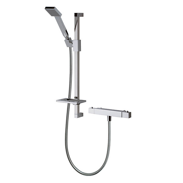 MX Options Square Thermostatic Bar Mixer Valve with Riser Kit HNY