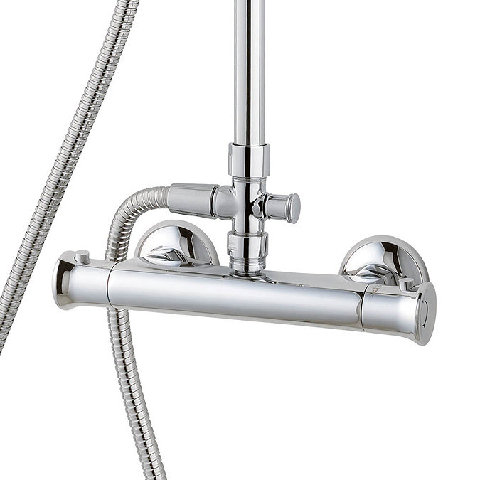 MX Options Stream Thermostatic Bar Mixer Valve with Overhead - HMB Standard Large Image