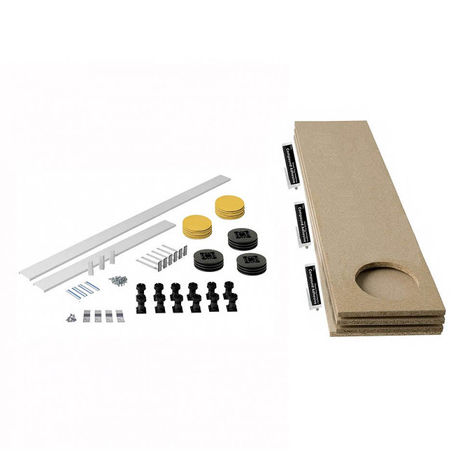 MX Panel Riser Kit + Baseboard for Classic Square/Rectangle & Pentangle Shower Trays (up to 2000mm) 